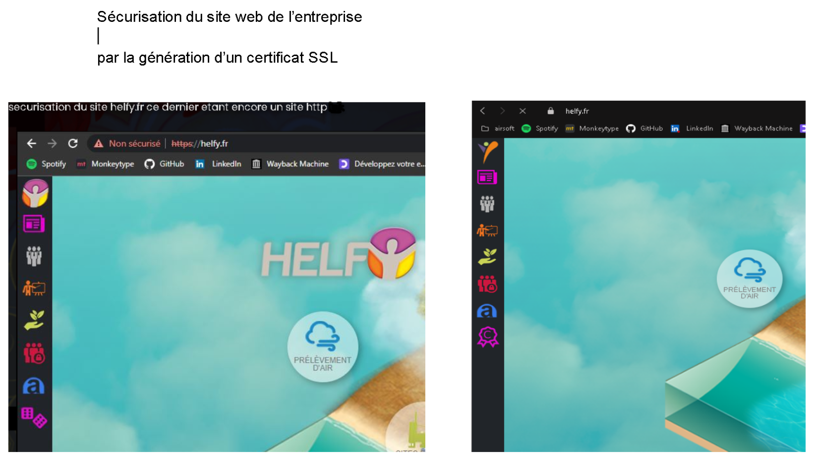 Gestion de certificat SSL Helfy